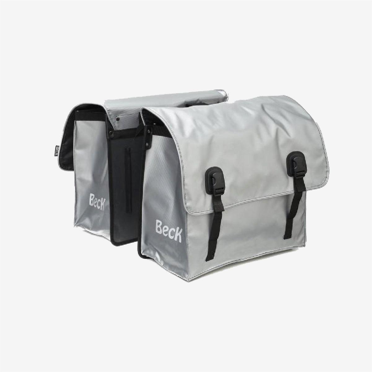 Beck Dubbele Fietstas BIG 65L - Zilver