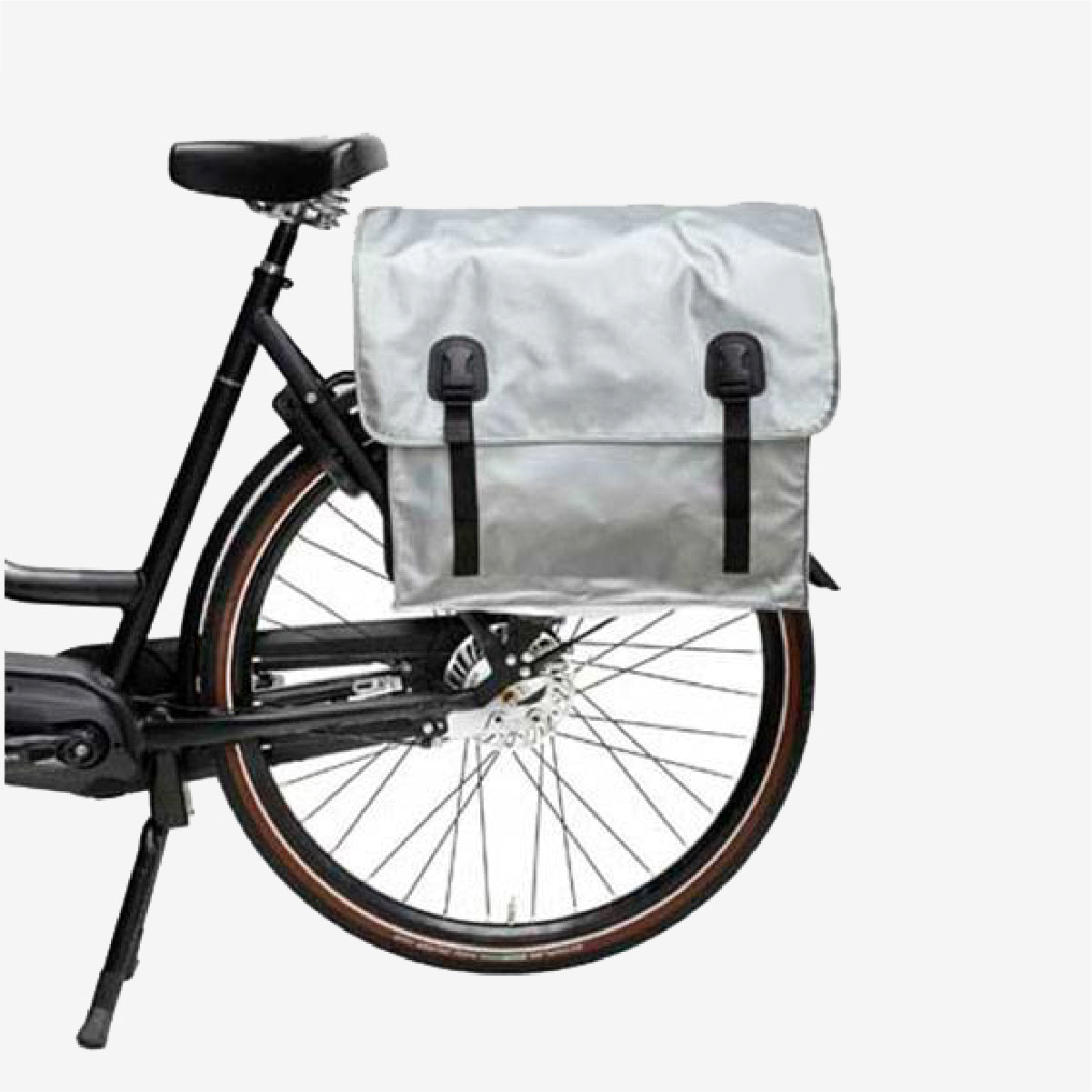 Beck Dubbele Fietstas BIG 65L - Zilver