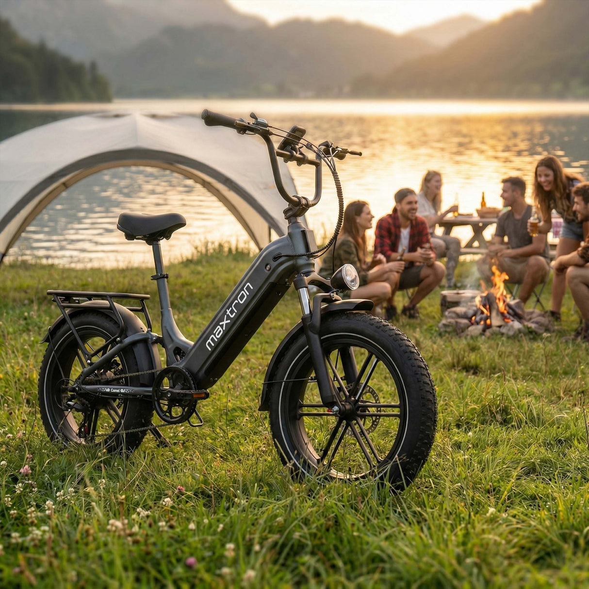 Vélo électrique Maxtron Camel Pneus larges 20*4.0 pouces 250W Batterie 48V 18Ah