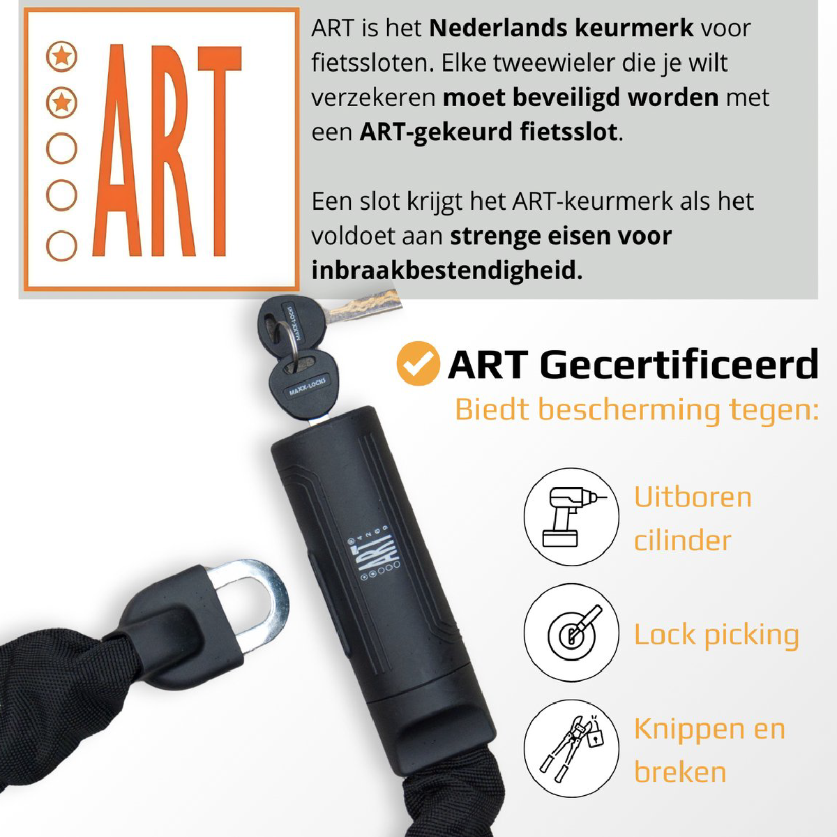 Maxx-Locks Picton Kettingslot - Art 2 Fietslot