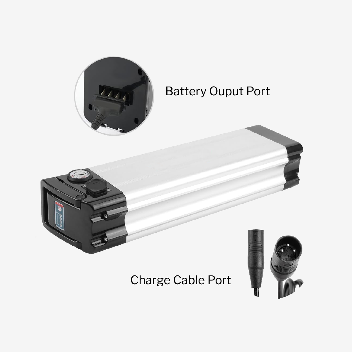 E-bike Pedelec battery 48 V 15 Ah for 250 W bicycle motor