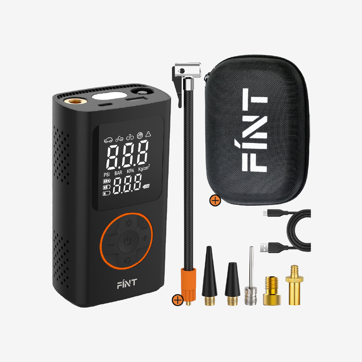 fahrradpumpe elektrisch FÍNT V2 Elektrische Fahrradpumpe – windgoofun.com