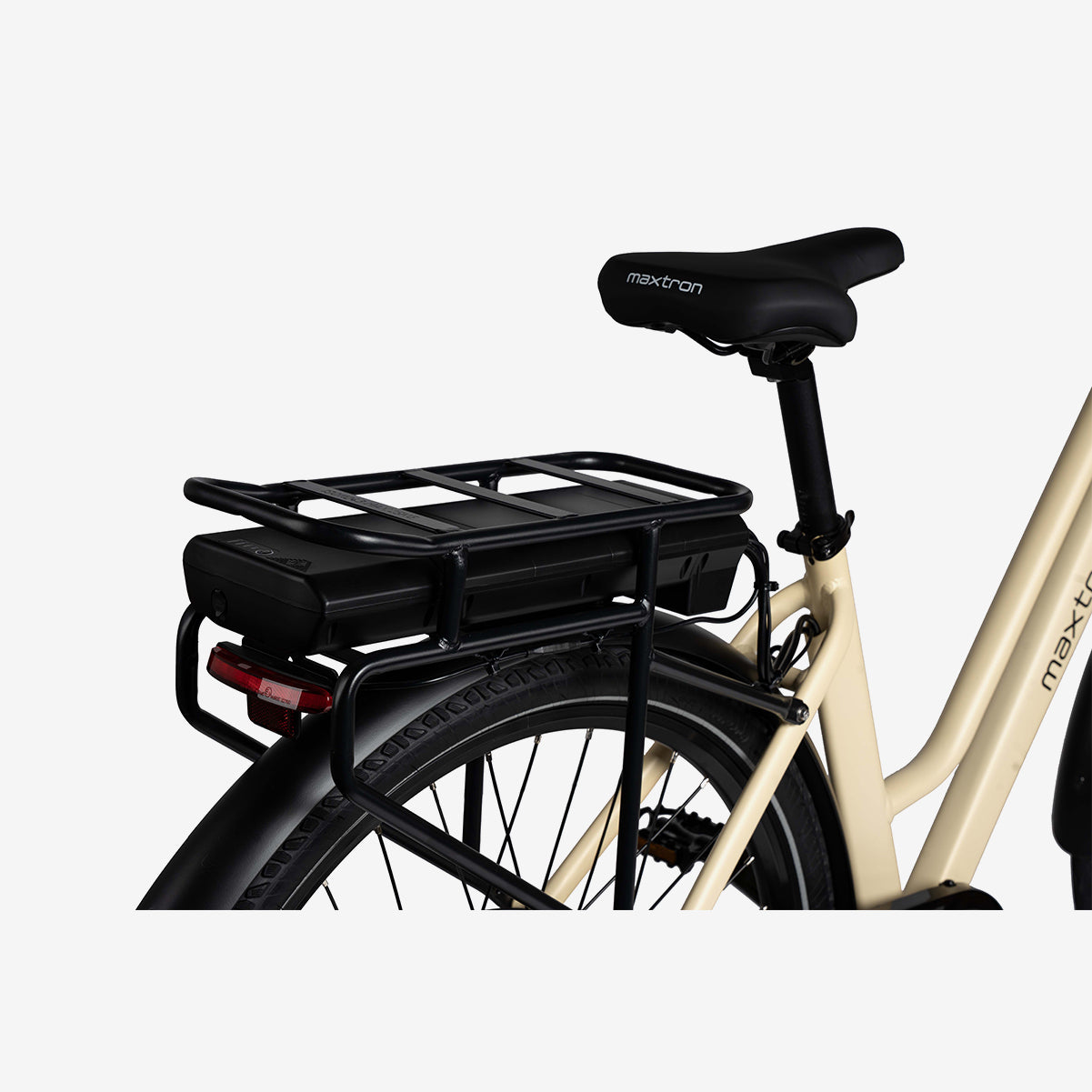Maxtron Urban 7 Electric Bicycle Beige | 27.5×2.0 Inch Tires - 250W 36V 12.8Ah Battery