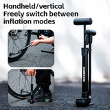 Pompe à vélo portable ROCKBROS avec manomètre - Mini pompe multifonctionnelle