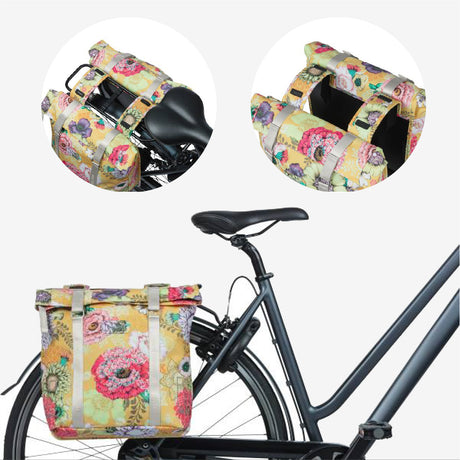 Basil Bloom Field Dubbele Fietstas 35L