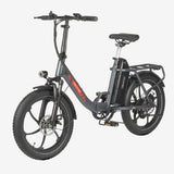 Maxtron Mule Electric Bicycle Grey | Folding E-Bike with 20" x 3.0 Tires 250W 48V 20Ah Battery