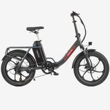Maxtron Mule Electric Bicycle Grey | Folding E-Bike with 20" x 3.0 Tires 250W 48V 20Ah Battery
