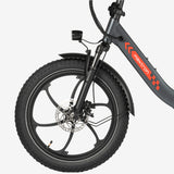 Maxtron Mule Electric Bicycle Grey | Folding E-Bike with 20" x 3.0 Tires 250W 48V 20Ah Battery