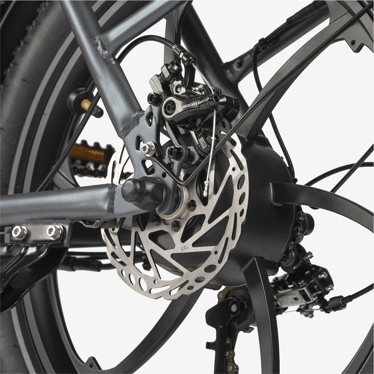 Maxtron Mule Electric Bicycle Grey | Folding E-Bike with 20" x 3.0 Tires 250W 48V 20Ah Battery