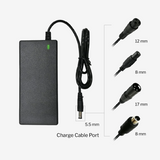 Elektrische fietslader - met 6 batterijladerconnectoren - Universele lader 36V/42V 2A