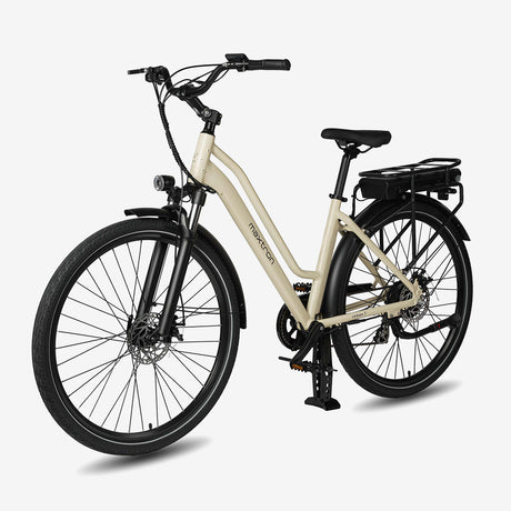 Maxtron Urban 7 Elektrische Fiets Beige | 27.5×2.0 Inch Banden - 250W 36V 12,8Ah Accu